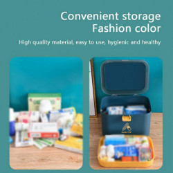 ABS Pill Storage Box Portable Ergonomic Handled Large Capacity Cute Stylish Sealed Moistureproof Tablet Container [...]