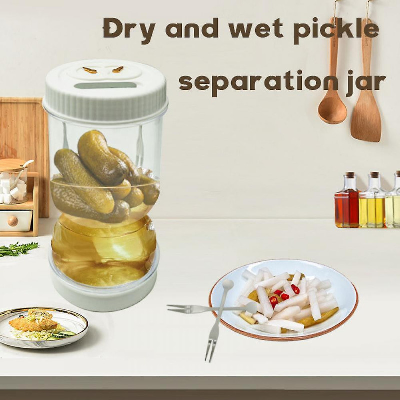 Pickle jar, pickles and olives hourglass jar pickle juice wet and dry separator hourglass pickle jar with two [...]