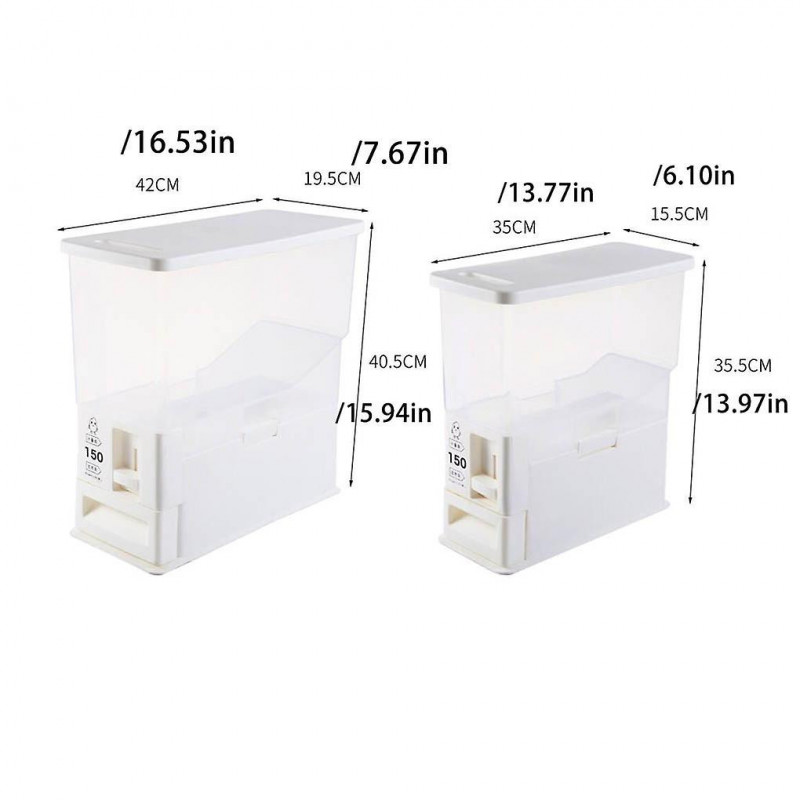 Rice Storage Bucket Dustproof Sealed Moistureproof Beans Dispenser