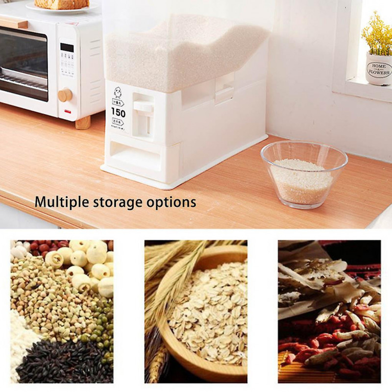 Rice Storage Bucket Dustproof Sealed Moistureproof Beans Dispenser