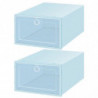 2Pcs Shoes Organizer Drawer Type Large Capacity Plastic Storage Cabinet Container for Cloakroom