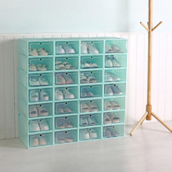 2Pcs Shoes Organizer Drawer Type Large Capacity Plastic Storage Cabinet Container for Cloakroom 2Pcs Shoes Organizer Drawer Type Large Capacity Plastic Storage Cabinet Container for Cloakroom