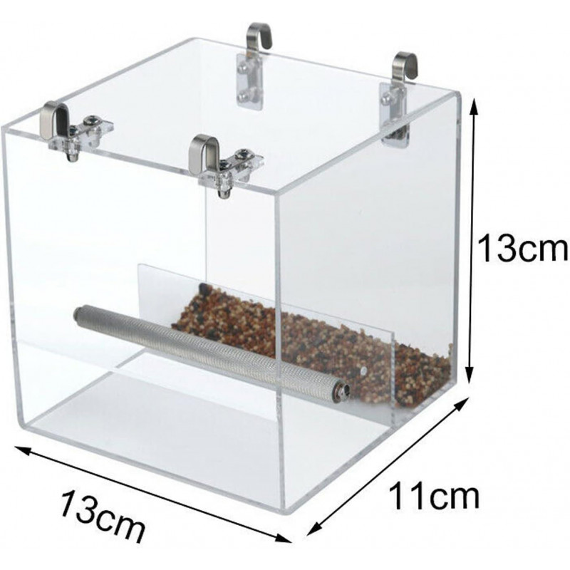 Automatic Bird Feeder No Mess Bird Cage Pet Feeder Seed Food Container