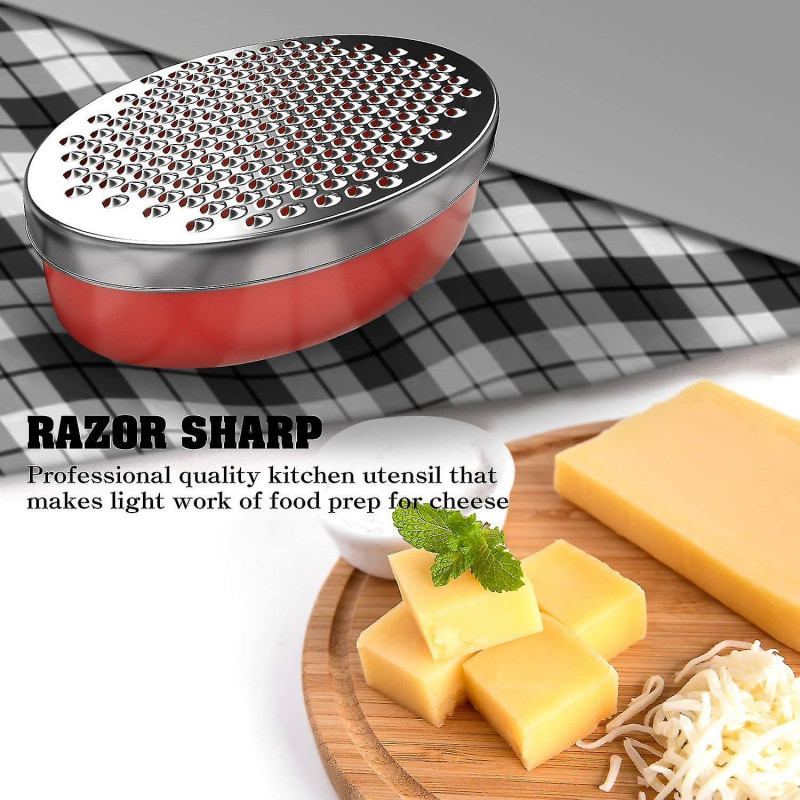 New- Bitterseni Cheese Disc, Bpa-free, Grater With Food Container And Lid, Suitable Gift