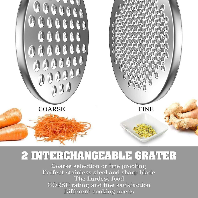 New- Bitterseni Cheese Disc, Bpa-free, Grater With Food Container And Lid, Suitable Gift