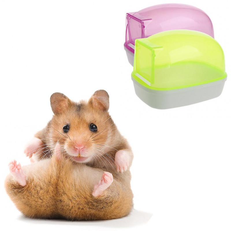 Durable Sand Bath Container Plastic Toilet Easy to Clean for Small Pet Animals