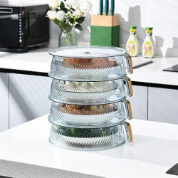 Kitchen Dust-proof Fresh-keeping Fruit and Vegetable Food Storage Box-Four Layers (White) Kitchen Dust-proof Fresh-keeping Fruit and Vegetable Food Storage Box-Four Layers (White)