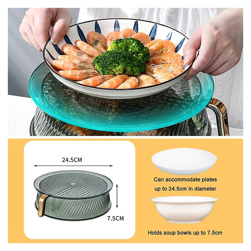 Kitchen Dust-proof Fresh-keeping Fruit and Vegetable Food Storage Box-Four Layers (White)