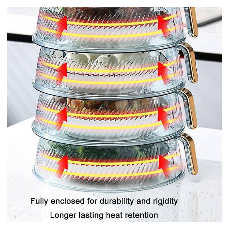 Kitchen Dust-proof Fresh-keeping Fruit and Vegetable Food Storage Box-Four Layers (White)