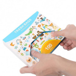 100Pcs / Box Biodegradable Pet Waste Disposal Dog Poop Bags Doggie Poop Bags Dog Waste Bags