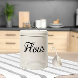 Métal farine alimentaire bocal en boîte 5l récipient 5l avec couvercle hermétique, durable Métal farine alimentaire bocal en boîte 5l récipient 5l avec couvercle hermétique, durable