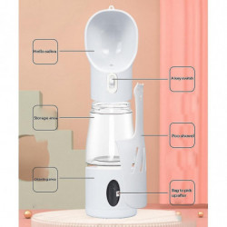 Portable Dog Bottle, 4 In 1 Leak Dog Travel Bottle With Food Container, Shovel An Portable Dog Bottle, 4 In 1 Leak Dog Travel Bottle With Food Container, Shovel An