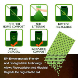 16 Rolls Dog Paw Pattern HDPE+EPI / D2W Biodegradable Pet Dog Poop Waste Bags with Dispenser - Pink