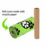 16 Rolls Dog Paw Pattern HDPE+EPI / D2W Biodegradable Pet Dog Poop Waste Bags with Dispenser - Pink