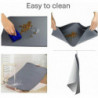 Silicon Floor Cat Dog Pet Feeding Bowl Mat Antidérapant Imperméable Essuyable Facile à nettoyer (noir)