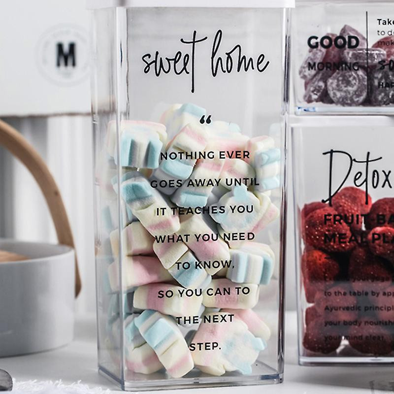 Storage Box With Lid Plastic Transparent Fresh-keeping Airtight Box Storage Jar For Snack Nuts