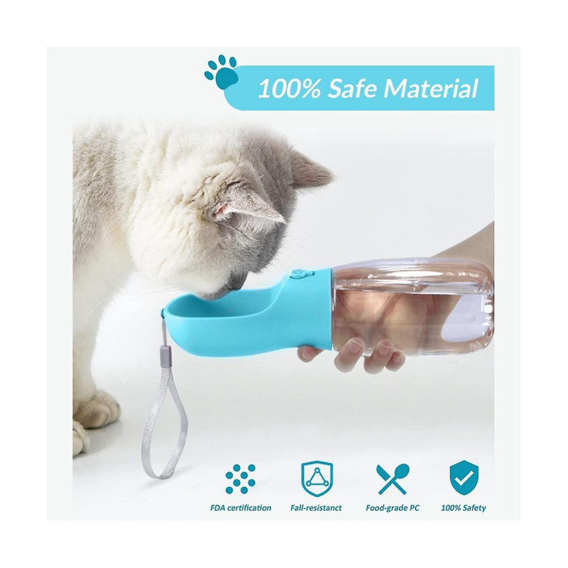 2-in-1 Dog Water Bottle,leak Proof Portable Pet Water Bottle With Food Container,outdoor Portable W