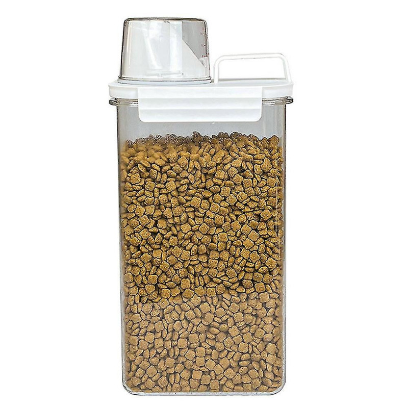 Pet Food Container, Cat Food Container With Seal Buckles Clear Plastic Airtight Style3