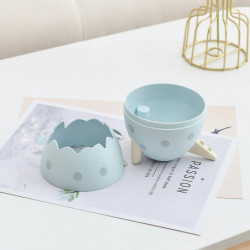 Poubelle Dinosaur Egg Desktop Storage Bucket Clamshell Grande Capacité Multifonctionnel Compact Poubelle Dinosaur Egg Desktop Storage Bucket Clamshell Grande Capacité Multifonctionnel Compact