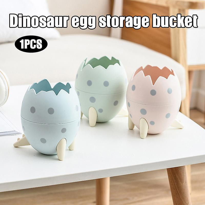 Poubelle Dinosaur Egg Desktop Storage Bucket Clamshell Grande Capacité Multifonctionnel Compact