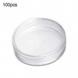 100pcs 25mm Mini Round Transparent Collection Coin Capsule Storage Box Container - Jxlgv 100pcs 25mm Mini Round Transparent Collection Coin Capsule Storage Box Container - Jxlgv