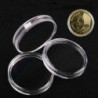 100pcs 25mm Mini Round Transparent Collection Coin Capsule Storage Box Container - Jxlgv