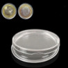 100pcs 25mm Mini Round Transparent Collection Coin Capsule Storage Box Container - Jxlgv