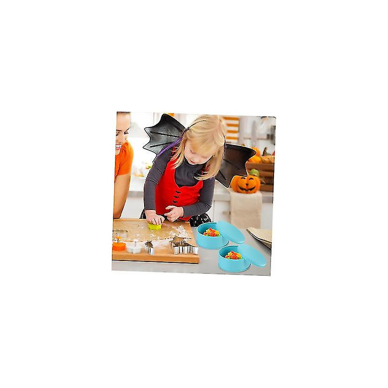 Crackers Cookies Biscuits Tin with Lid - 6pcs Storage Jar Sugar Case Sweet Container