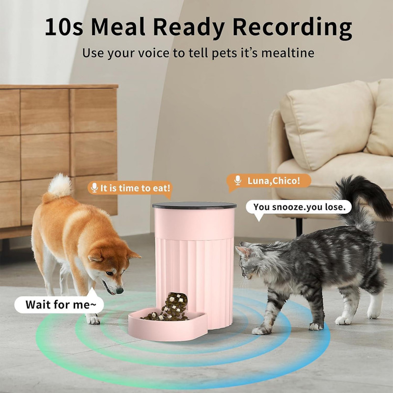 Automatic WiFi Cat Feeders, Timed Smart Pet Dry Food Dispenser with APP & Twist Lock Lid, Up to 10 Meals Per Day, [...]