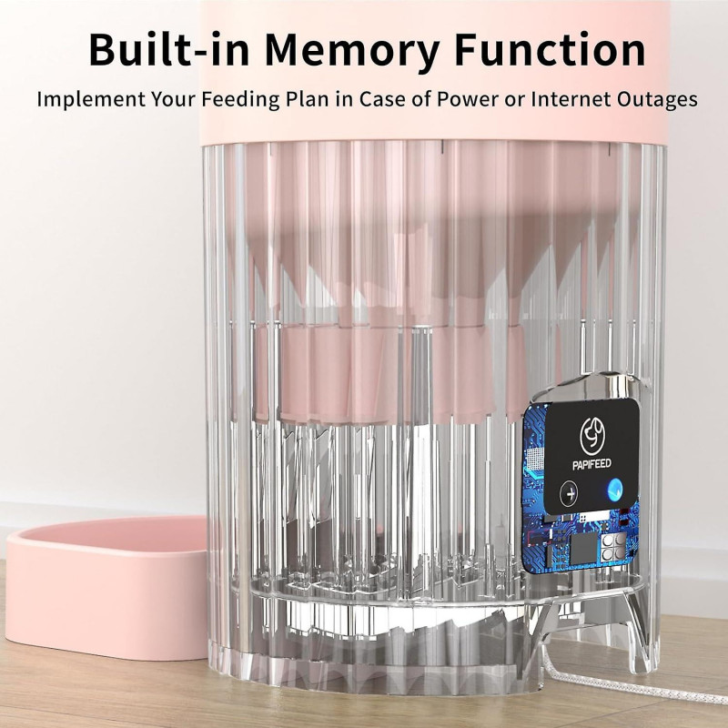 Automatic WiFi Cat Feeders, Timed Smart Pet Dry Food Dispenser with APP & Twist Lock Lid, Up to 10 Meals Per Day, [...]