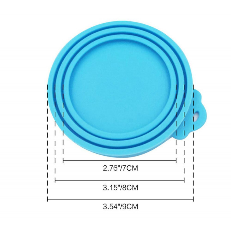 3 Pack Pet Food Can Can Covers Couvercles Universel Bpa Free & Lave-vaisselle / silicone Dog & cat Food Can Lid Covers