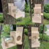 Squirrel Feeding Box Durable Food Container Wooden Squirrel Pet Food Storage Tools Squirrel Bird Feeder