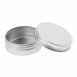 10 Empty Aluminum Tins Cans With Screw Lids Box Container Jar Top Round 30g 10 Empty Aluminum Tins Cans With Screw Lids Box Container Jar Top Round 30g