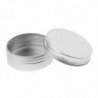 10 Empty Aluminum Tins Cans With Screw Lids Box Container Jar Top Round 30g 10 Empty Aluminum Tins Cans With Screw Lids Box Container Jar Top Round 30g