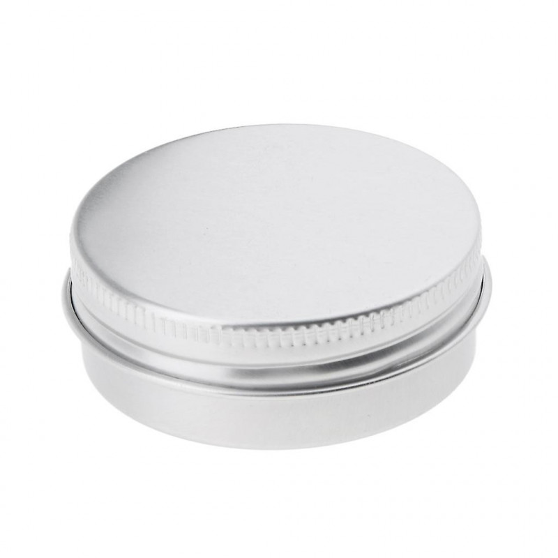 10 Empty Aluminum Tins Cans With Screw Lids Box Container Jar Top Round 30g 10 Empty Aluminum Tins Cans With Screw Lids Box Container Jar Top Round 30g