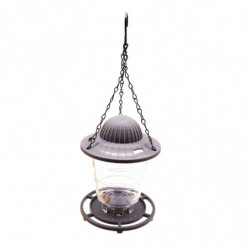 Foldable Bird Feeder Food Container W/hook Hanging For Yard Garden Gray Foldable Bird Feeder Food Container W/hook Hanging For Yard Garden Gray