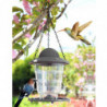 Foldable Bird Feeder Food Container W/hook Hanging For Yard Garden Gray Foldable Bird Feeder Food Container W/hook Hanging For Yard Garden Gray