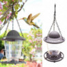 Foldable Bird Feeder Food Container W/hook Hanging For Yard Garden Gray Foldable Bird Feeder Food Container W/hook Hanging For Yard Garden Gray