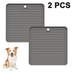 Tapis de léchage de chien, 2 Pack Lick Pad, Pet Boredom Buster Slow Feeders Tapis de léchage de chien, 2 Pack Lick Pad, Pet Boredom Buster Slow Feeders