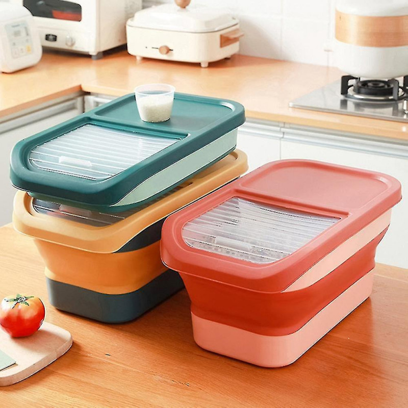 Collapsible Dog Food Stora Container Pet Food Container With Lids Tight Cat Food Containers Foldable Kit Rice Stora