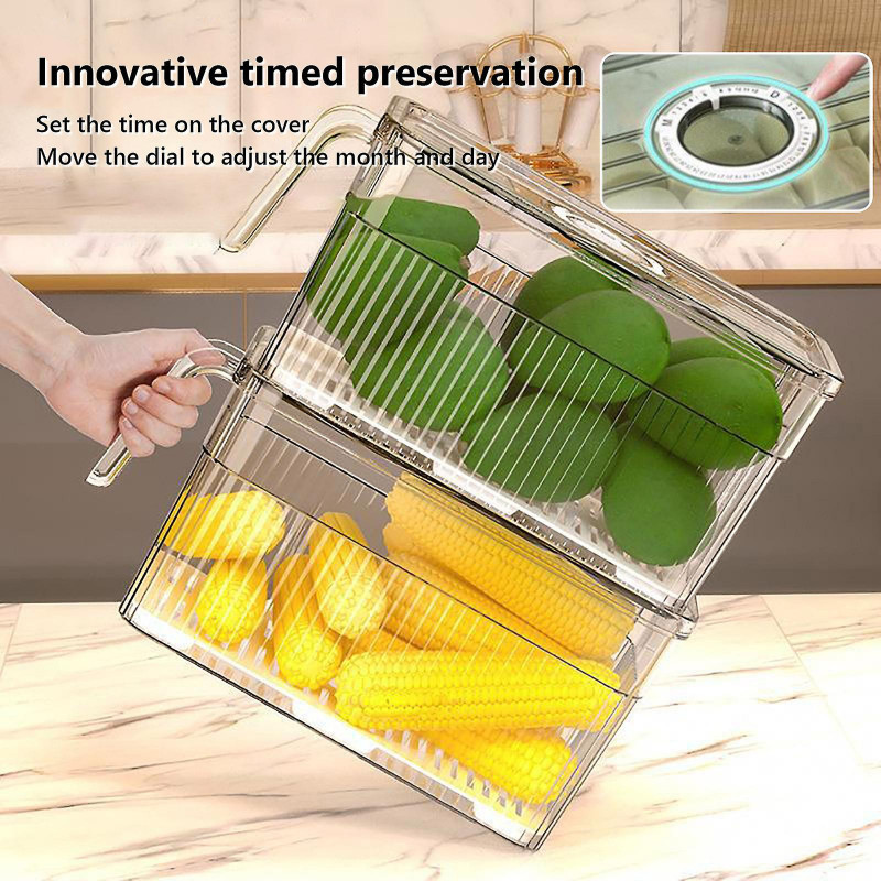 Ndvndigheter I Kket Household Handle Pet Container Food-grade Fresh-keeping Box Kitchen Vegetable And Fruit [...]