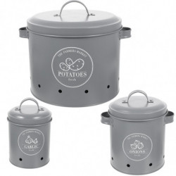 3pcs Household Onion Storage Buckets Food Storage Buckets Potato Containers 3pcs Household Onion Storage Buckets Food Storage Buckets Potato Containers