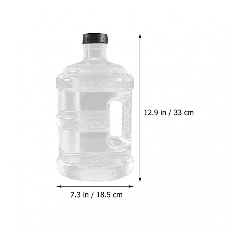 Seau de stockage d’eau épaissir transparent Cruche d’eau minérale de grande capacité avec poignée