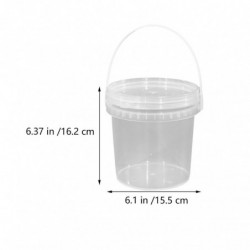 2pcs seau de stockage rond seau alimentaire portable seau de stockage de crème glacée seau avec poignée 2pcs seau de stockage rond seau alimentaire portable seau de stockage de crème glacée seau avec poignée