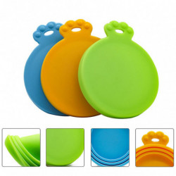 3pcs Durable Pet Can Covers Silicone Pet Food Can Cover (Orange, Blue, Green) 3pcs Durable Pet Can Covers Silicone Pet Food Can Cover (Orange, Blue, Green)