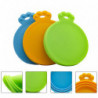 3pcs Durable Pet Can Covers Silicone Pet Food Can Cover (Orange, Blue, Green)