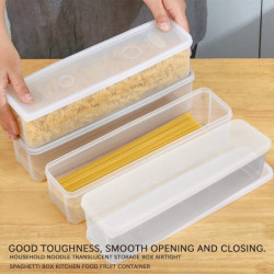 Household Noodle Translucent Storage Box Airtight Spaghetti Box Kitchen Food Fruit Container Household Noodle Translucent Storage Box Airtight Spaghetti Box Kitchen Food Fruit Container