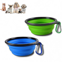 2 Pcs Collapsible Dog Bowl With 1 Poop Bag Holder Dispenser 1 Roll Bags, Foldable Portable Travel Bowl Pet Dog Cat [...]