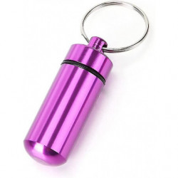 2 Colored Aluminum Alloy Round Pill Bottles, Emergency Jar, Waterproof Outd 2 Colored Aluminum Alloy Round Pill Bottles, Emergency Jar, Waterproof Outd