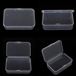 1pcs Clear Plastic Transparent With Lid Storage Box Collection Container Case 1pcs Clear Plastic Transparent With Lid Storage Box Collection Container Case